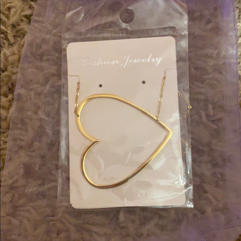 Gold Heart Necklace.
